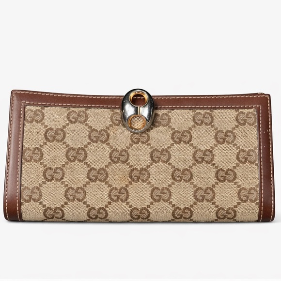 Gucci Other - Gucci Brown and Tan Clutch Wallet